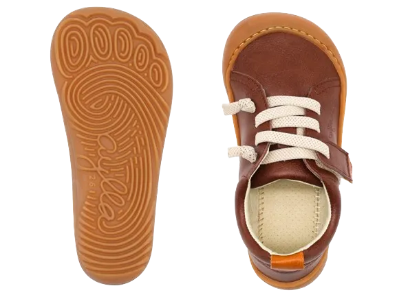 AYLLA BAREFOOT VEGAN SNEAKER KECK KIDS - BROWN 🌱