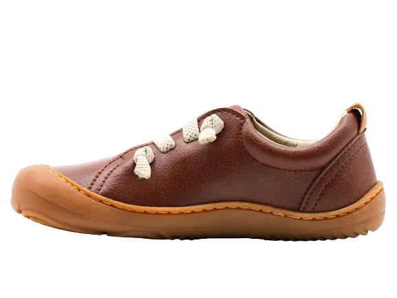 AYLLA BAREFOOT VEGAN SNEAKER KECK KIDS - BROWN 🌱