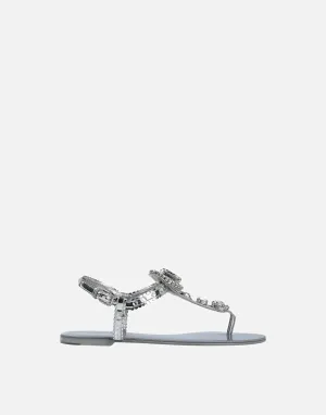 Bejewelled Appliqué Sandals