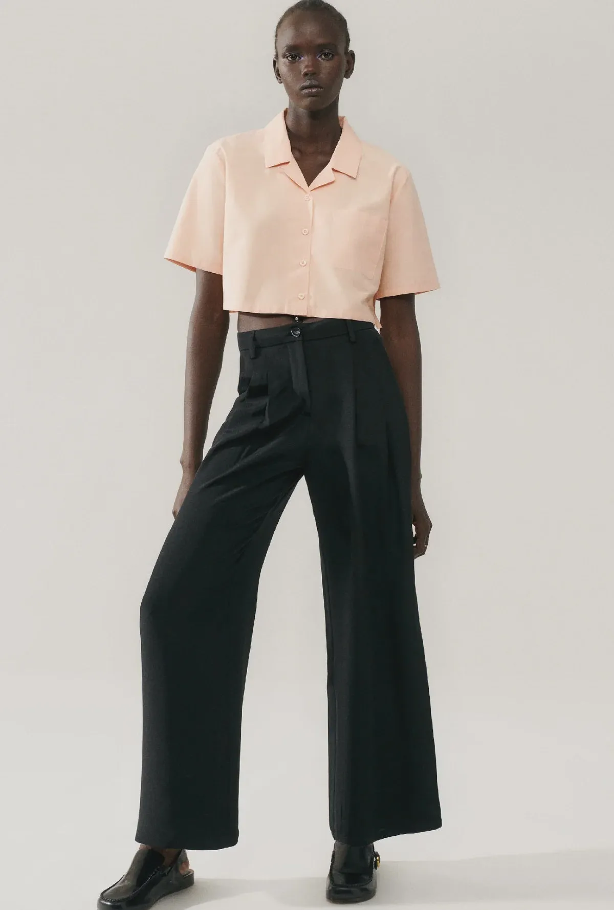 CDC Pleated Pants Black