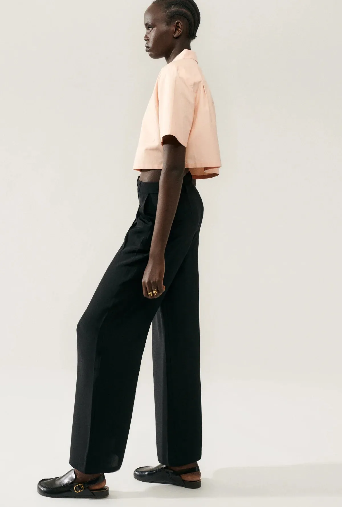 CDC Pleated Pants Black