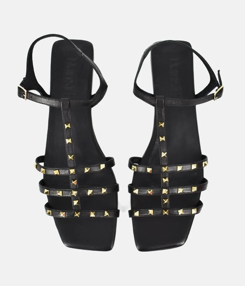 Dansi Chic Valentino Inspired Black Sandals