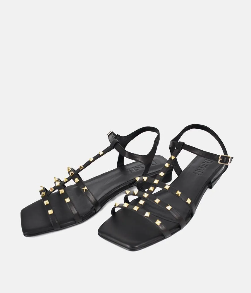 Dansi Chic Valentino Inspired Black Sandals