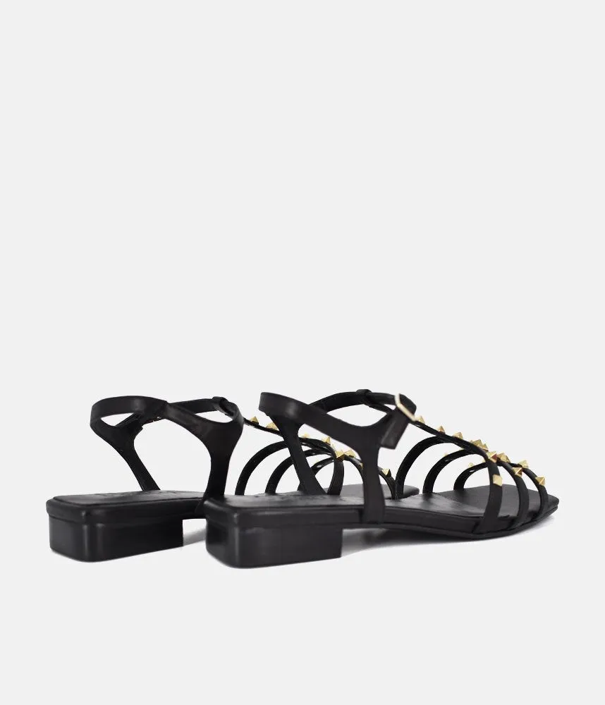 Dansi Chic Valentino Inspired Black Sandals