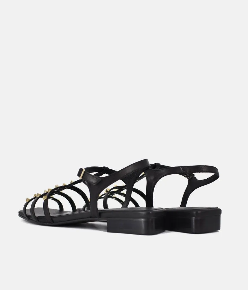 Dansi Chic Valentino Inspired Black Sandals