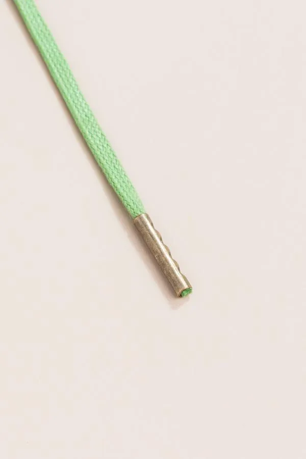 Grass Green | Flat Waxed Shoelaces