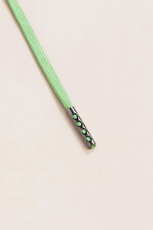 Grass Green | Flat Waxed Shoelaces