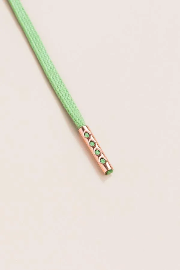 Grass Green | Flat Waxed Shoelaces