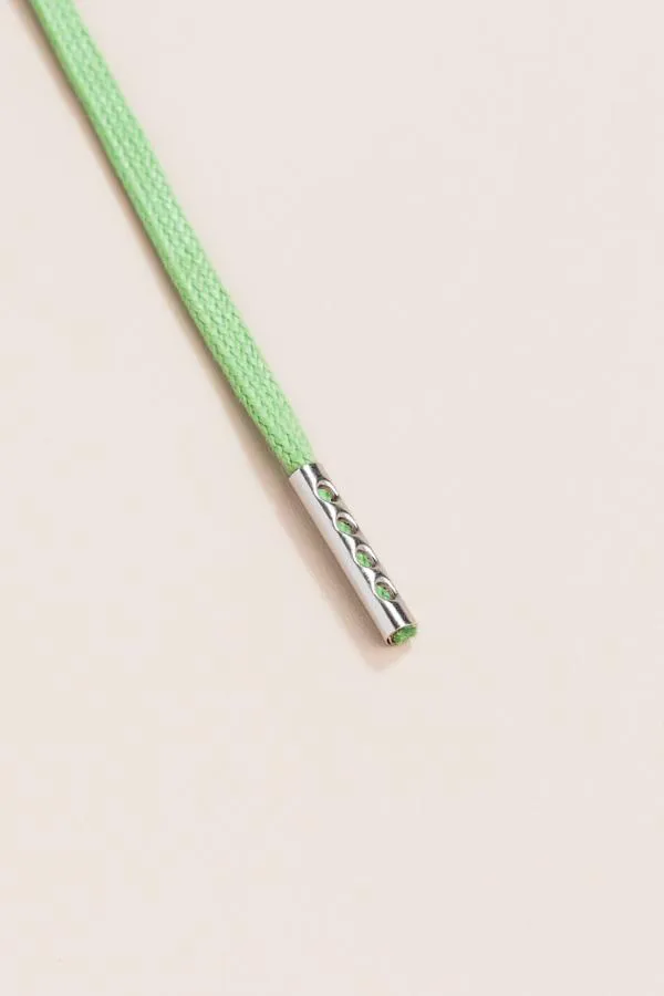 Grass Green | Flat Waxed Shoelaces