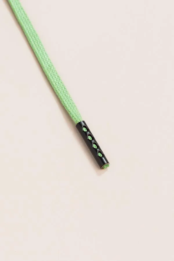 Grass Green | Flat Waxed Shoelaces