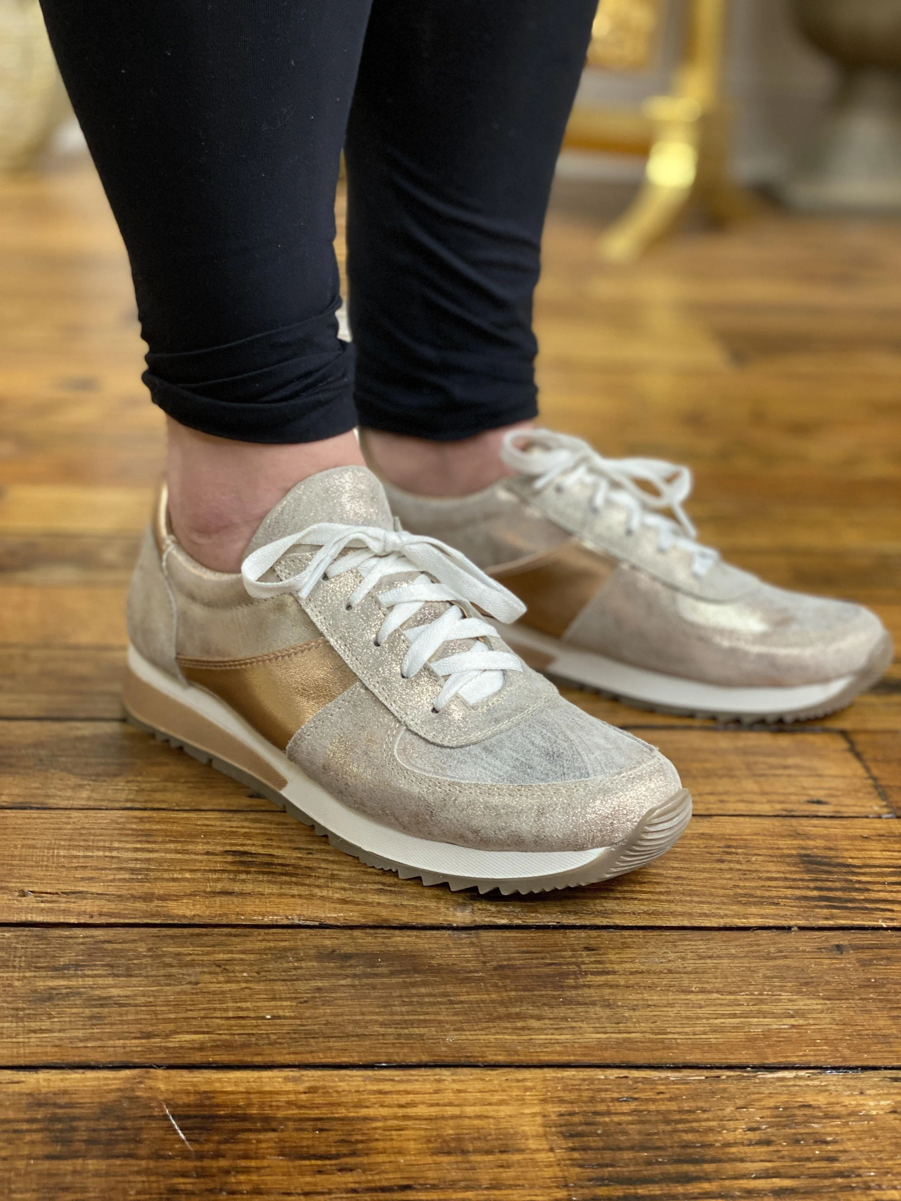 Holly Sneakers in Rose Gold | Cofi Leathers