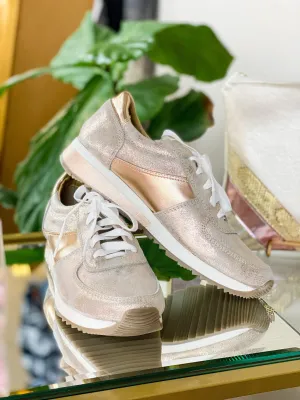 Holly Sneakers in Rose Gold | Cofi Leathers