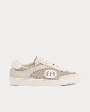 Interlocking G Suede Light Beige Low Top Sneakers