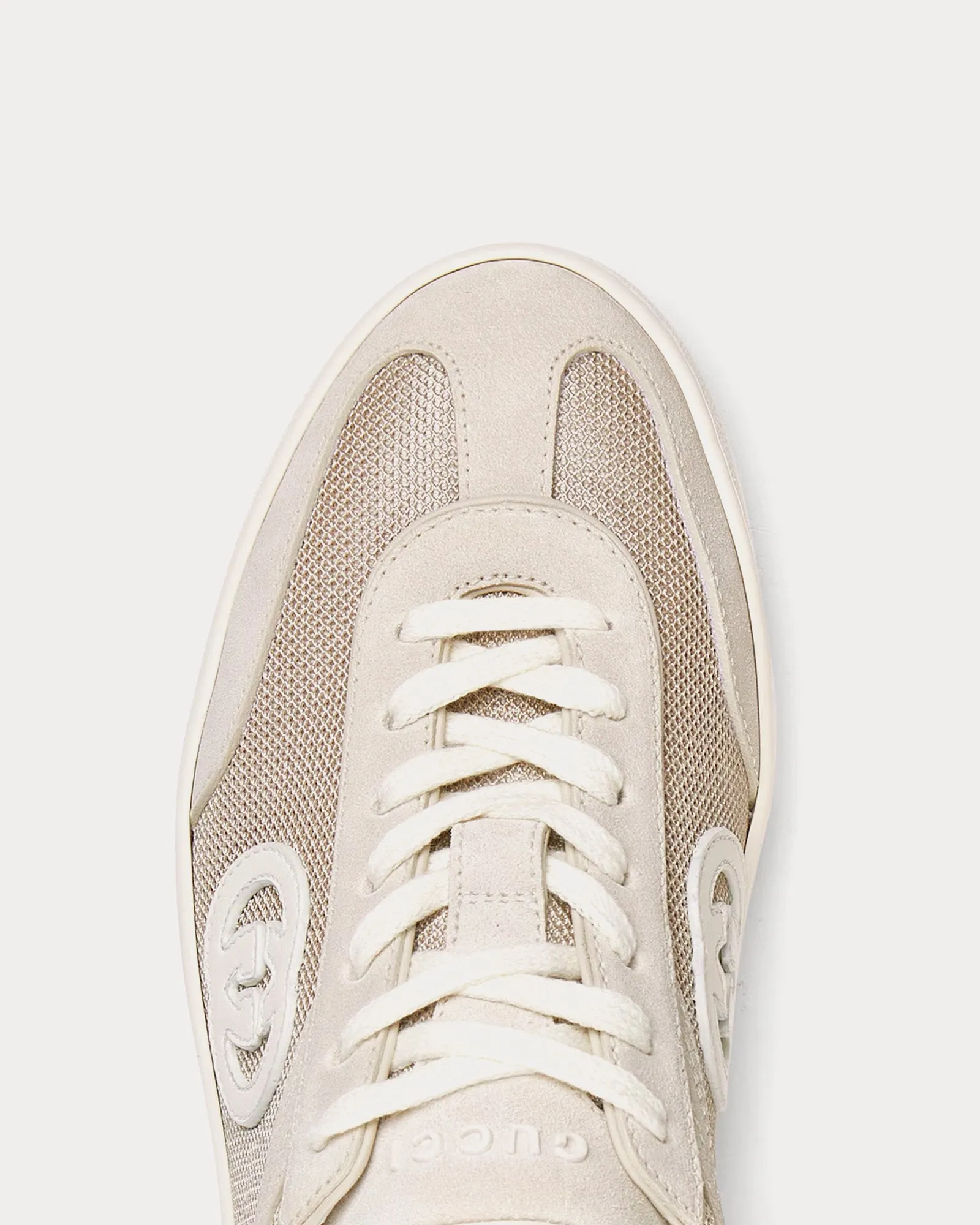 Interlocking G Suede Light Beige Low Top Sneakers