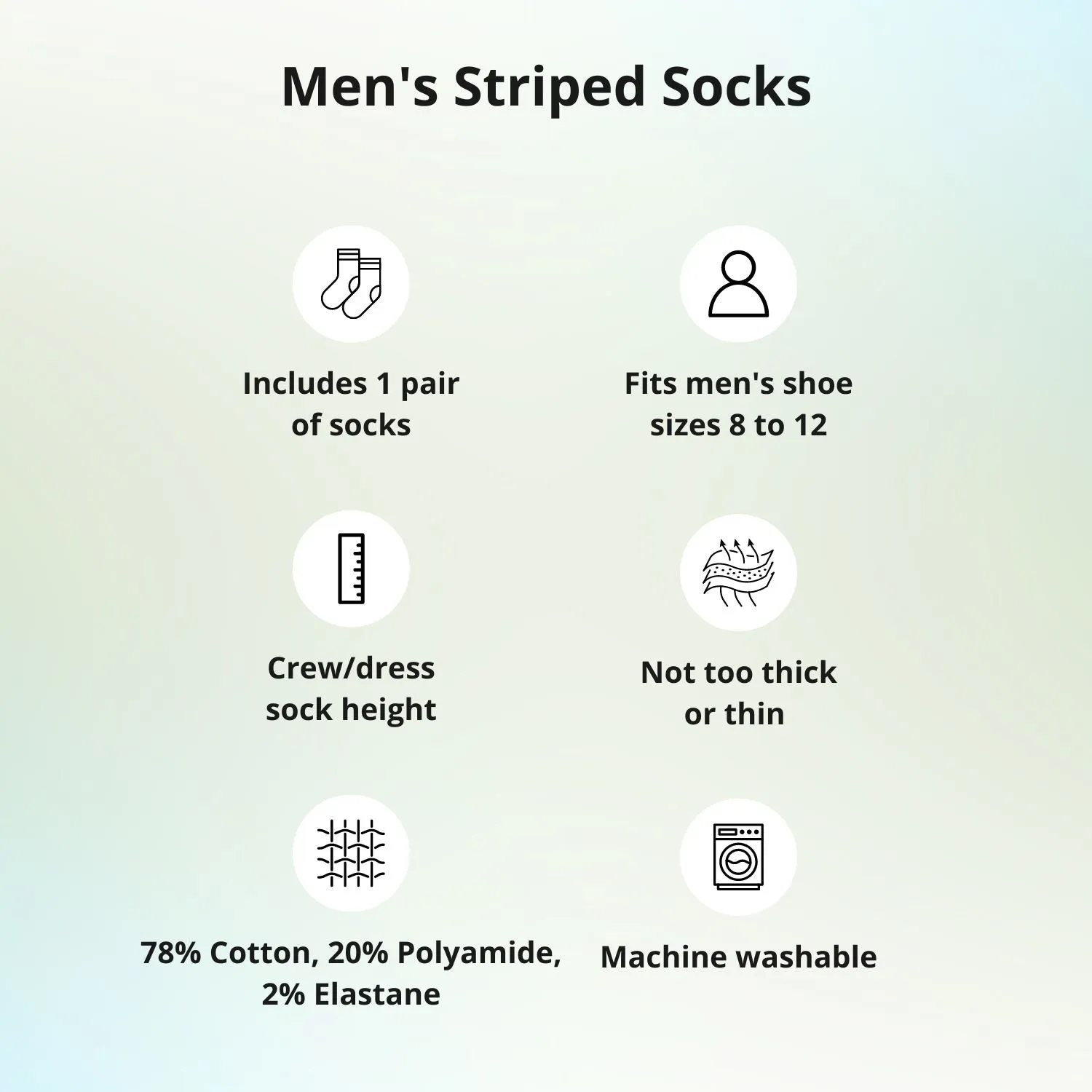 Men's Turquoise and Navy Blue Striped Socks