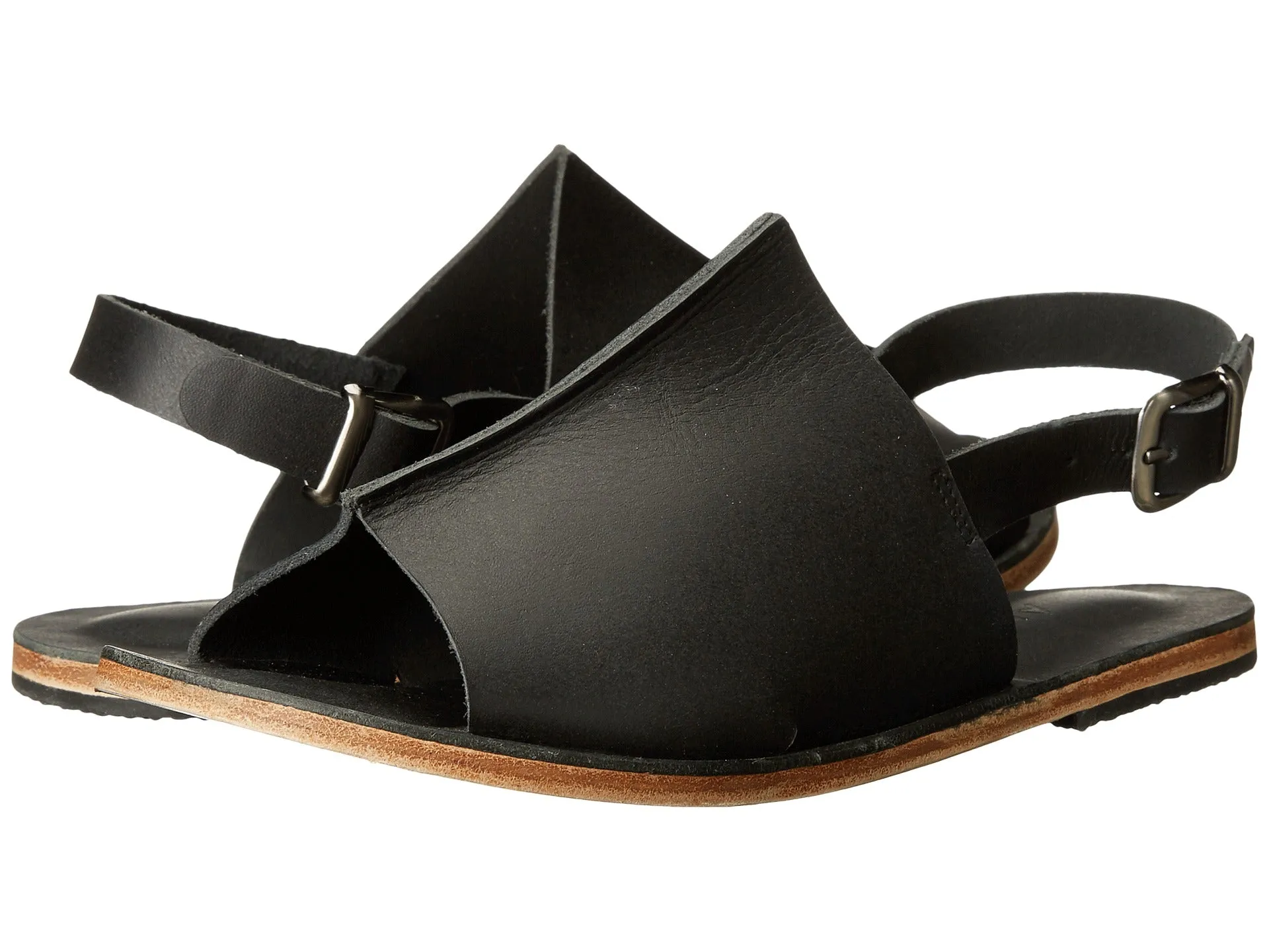 Montana Blvd - Back Strap Leather Mule | Black
