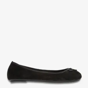 Natalie Black Suede Ballet Flat