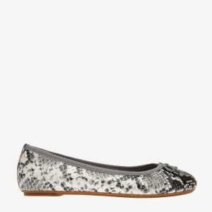 Natalie Python Embossed Leather Ballet flat