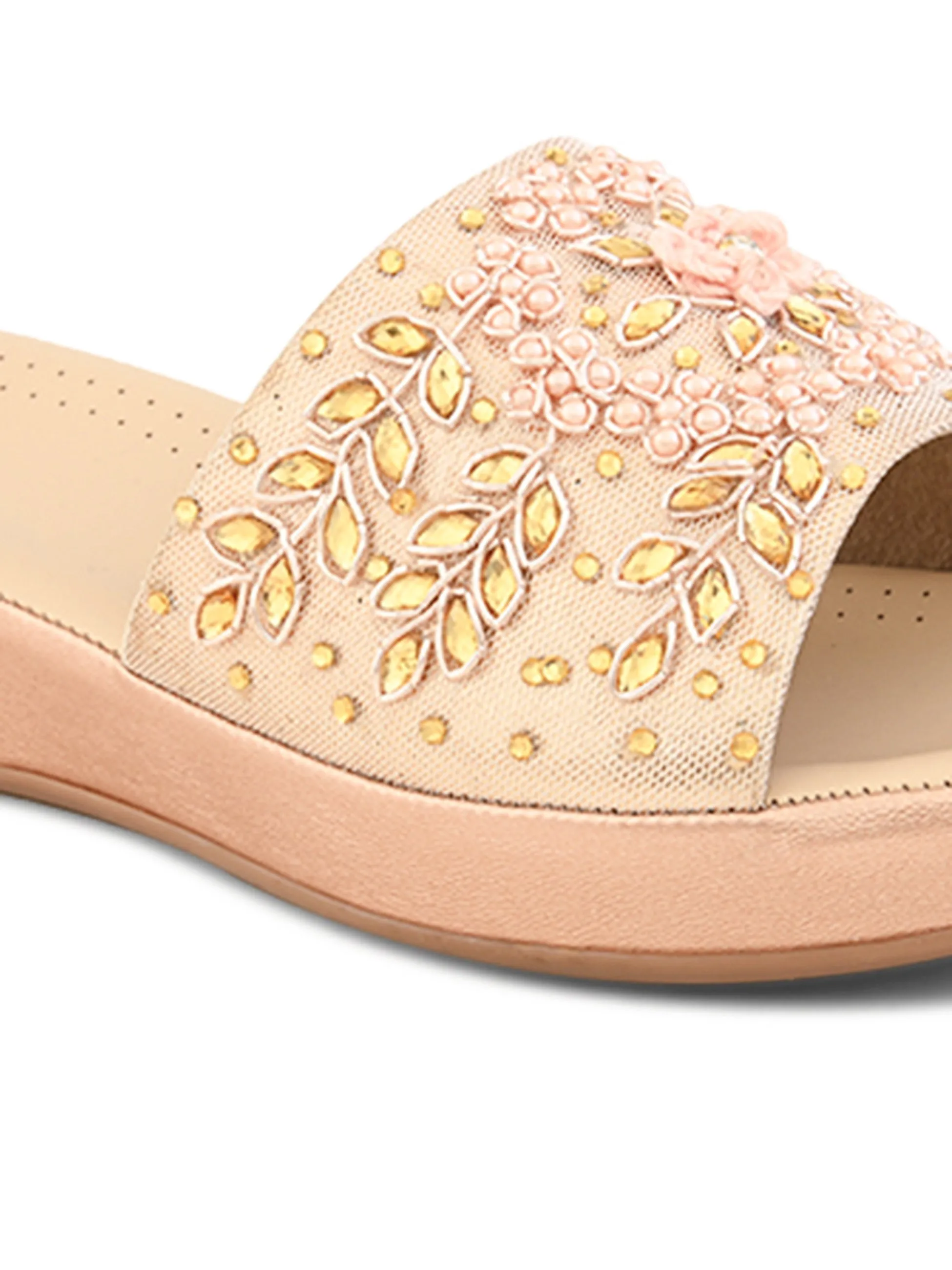 Pelle Albero Female's Sultan Faux Leather Flat Slipper