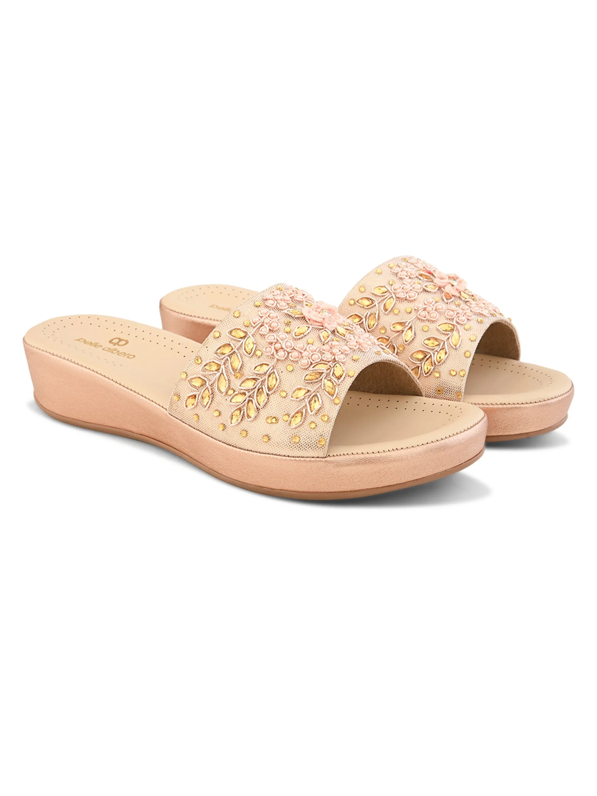 Pelle Albero Female's Sultan Faux Leather Flat Slipper