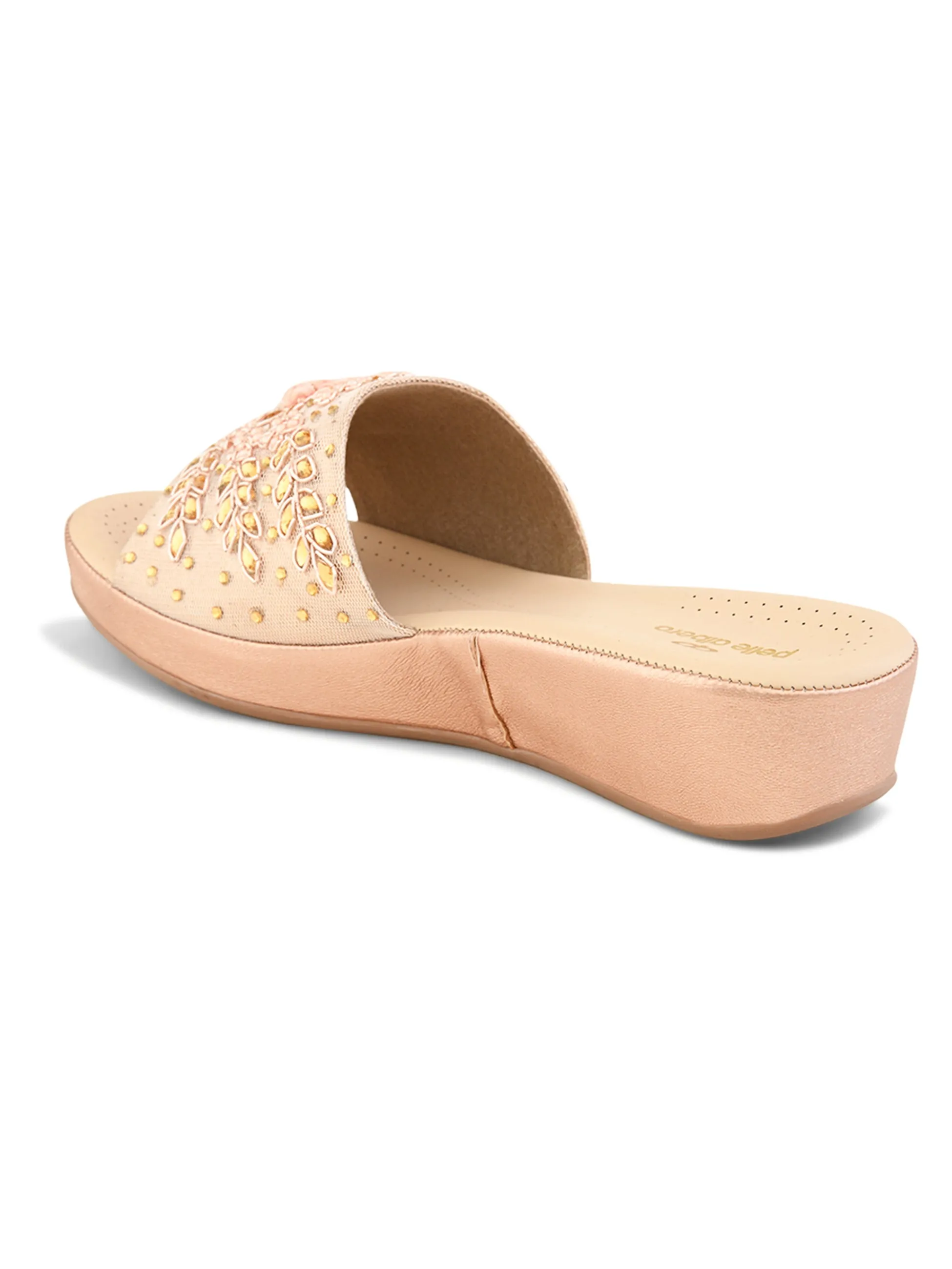 Pelle Albero Female's Sultan Faux Leather Flat Slipper
