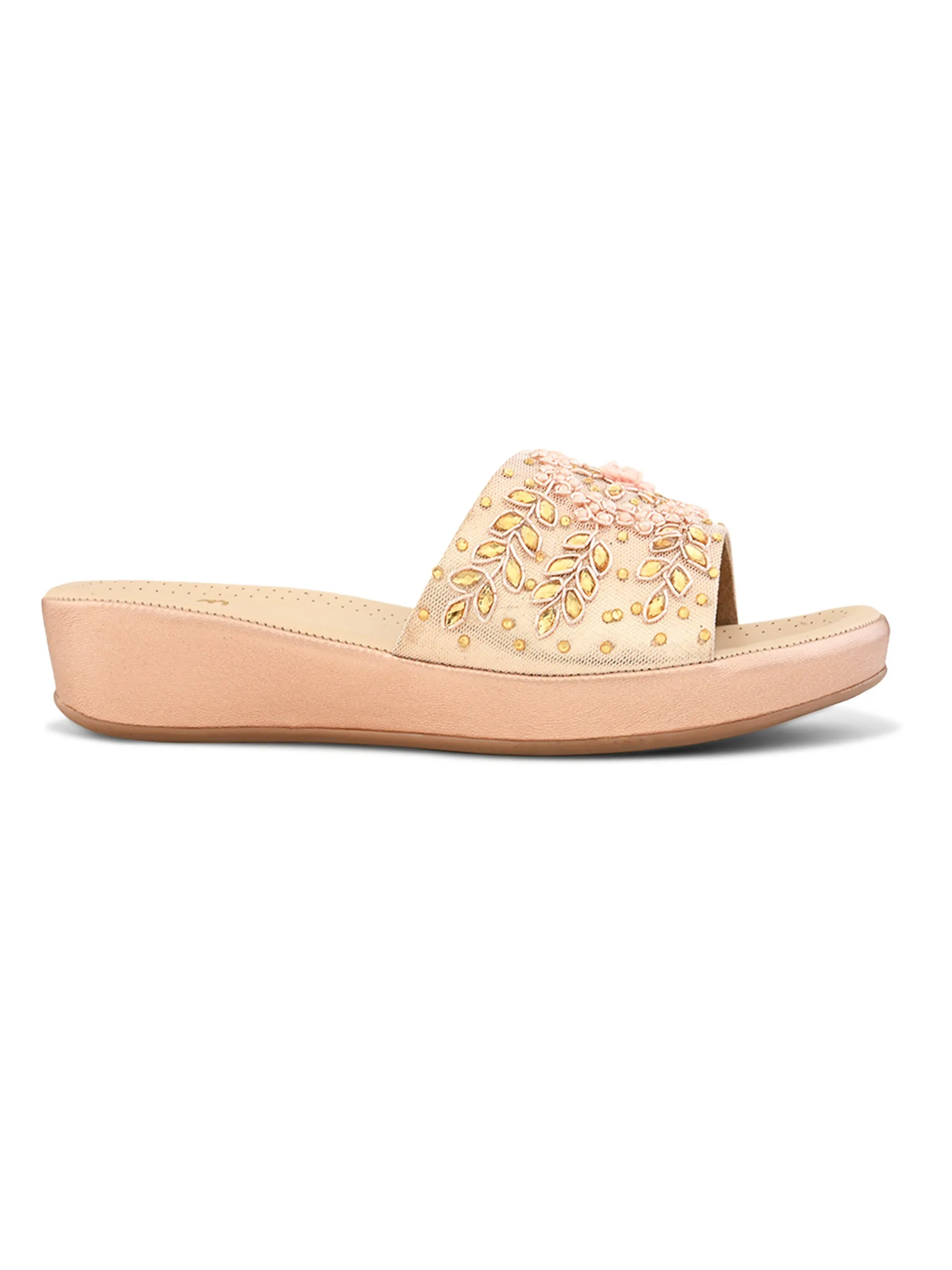 Pelle Albero Female's Sultan Faux Leather Flat Slipper