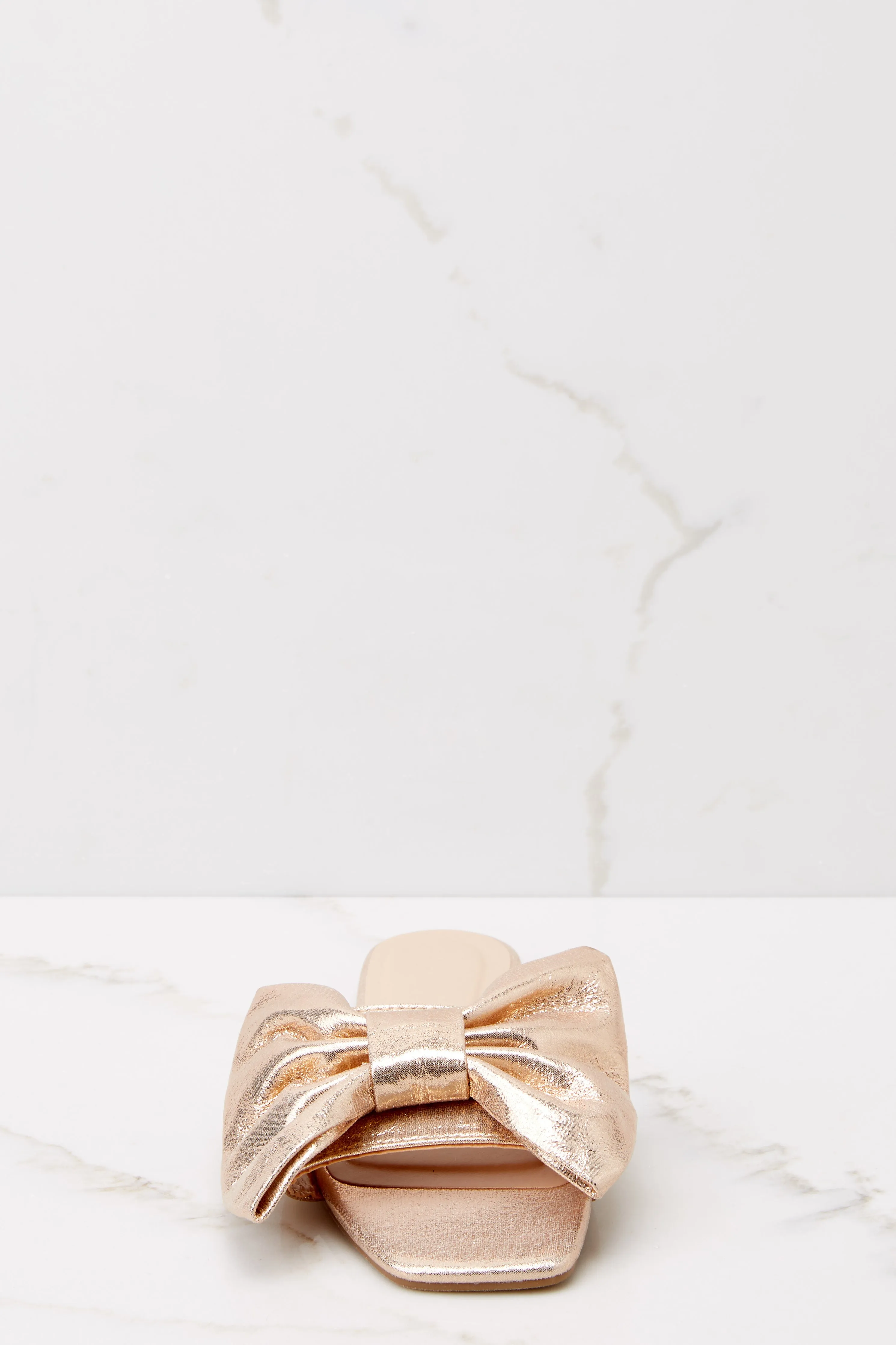 Pretty As A Bow Gold Sandals