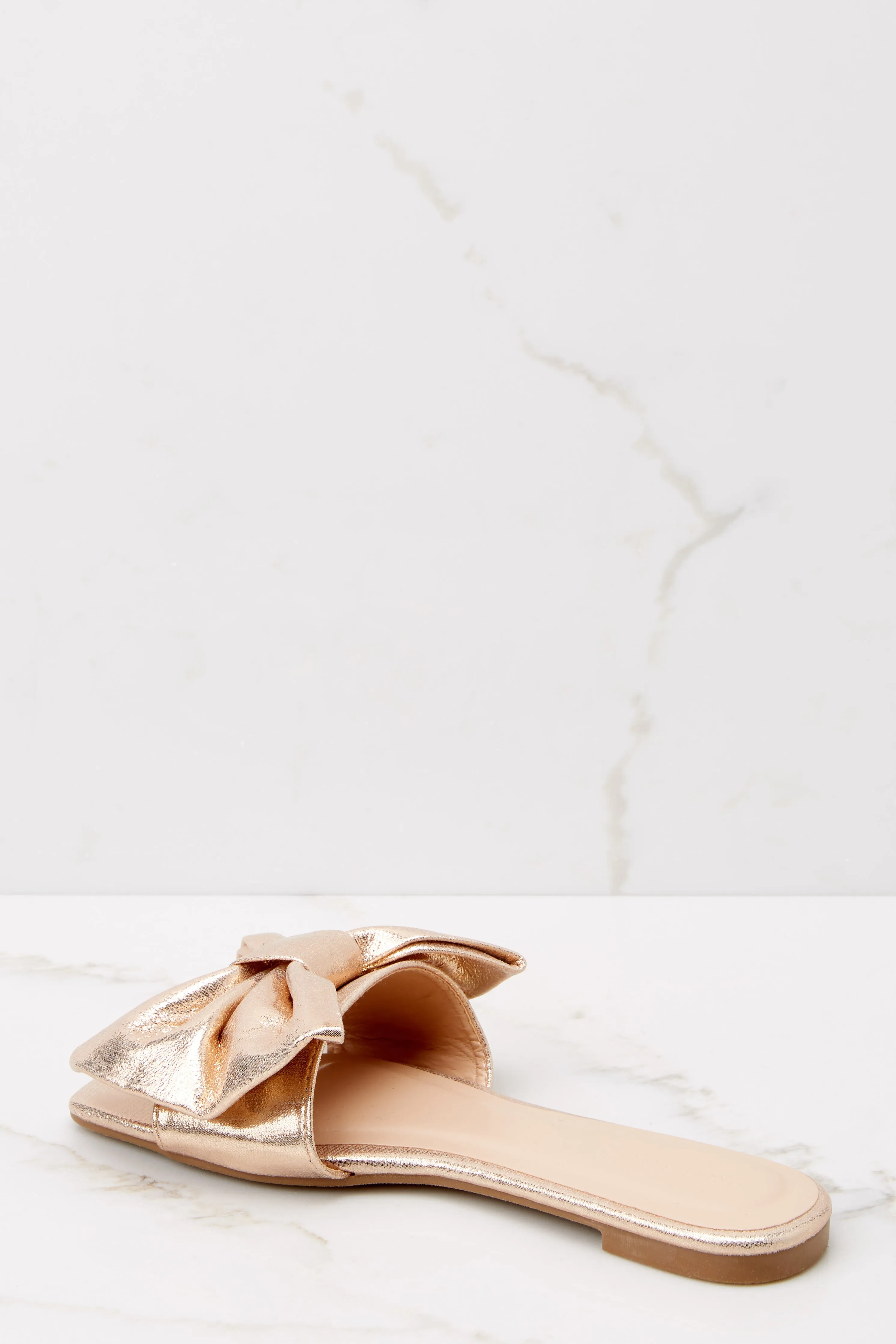 Pretty As A Bow Gold Sandals