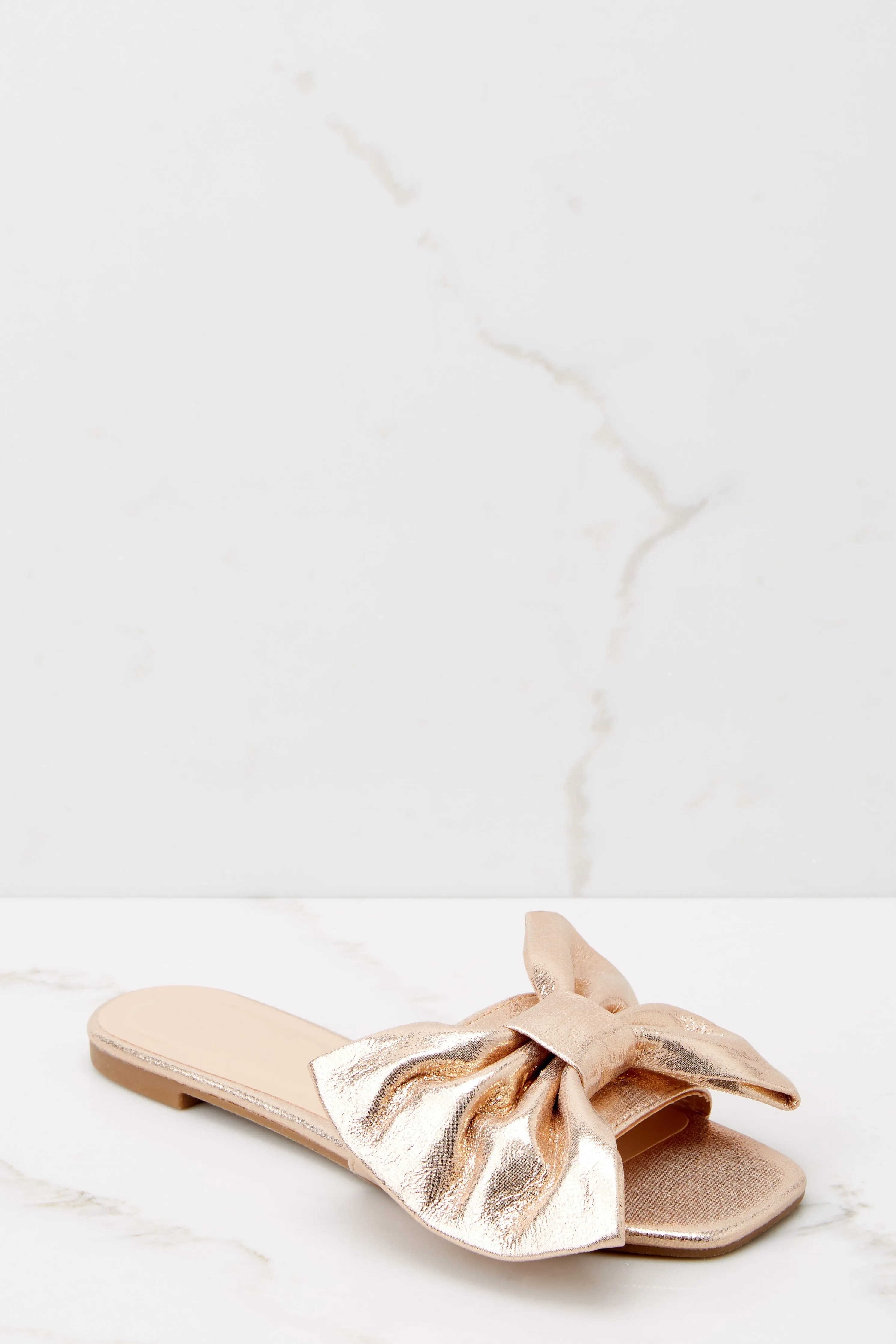 Pretty As A Bow Gold Sandals