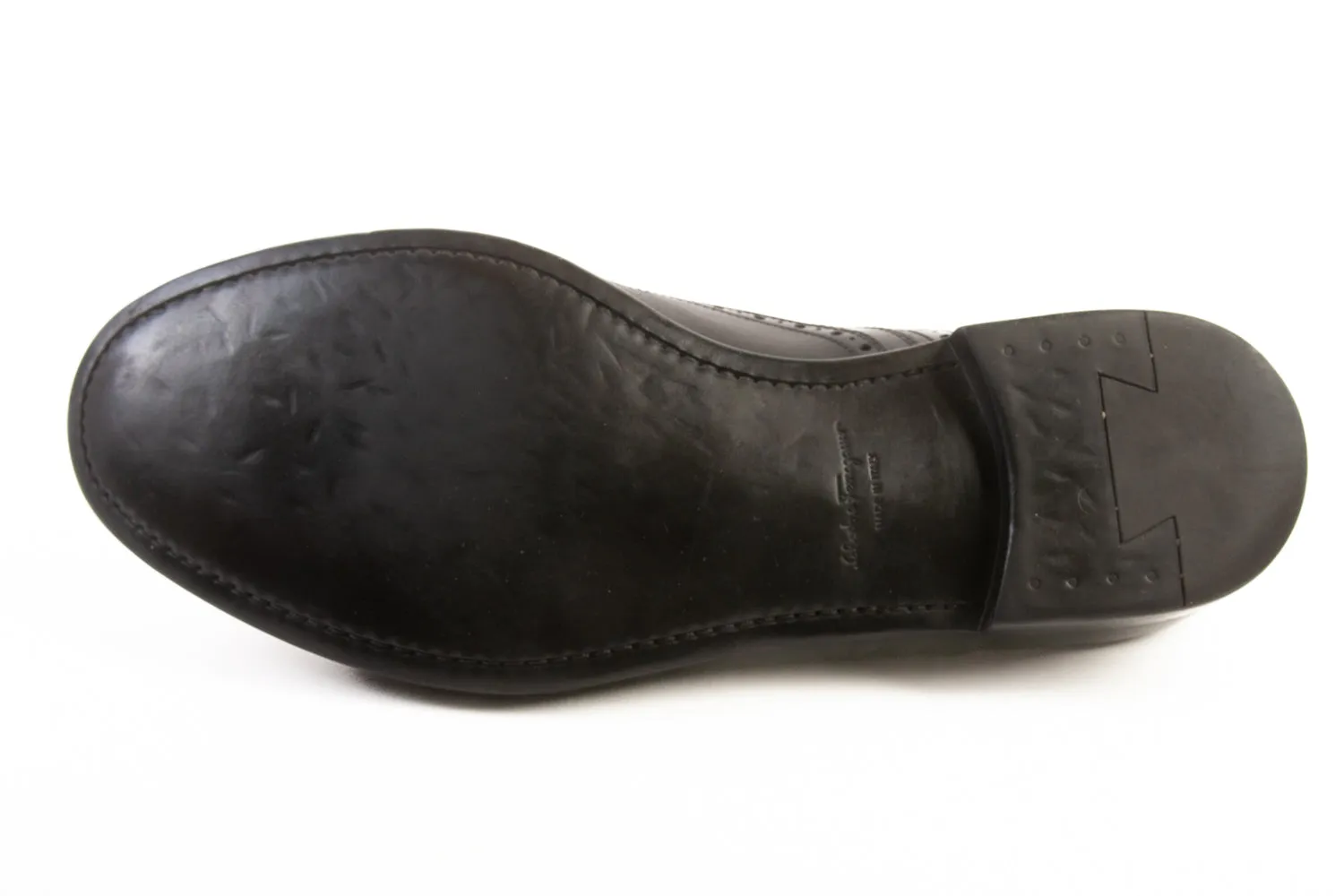 Salvatore Ferragamo Black Wingtip Oxfords