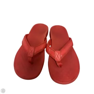 Sandals Flats By Vionic In Orange, Size: 8