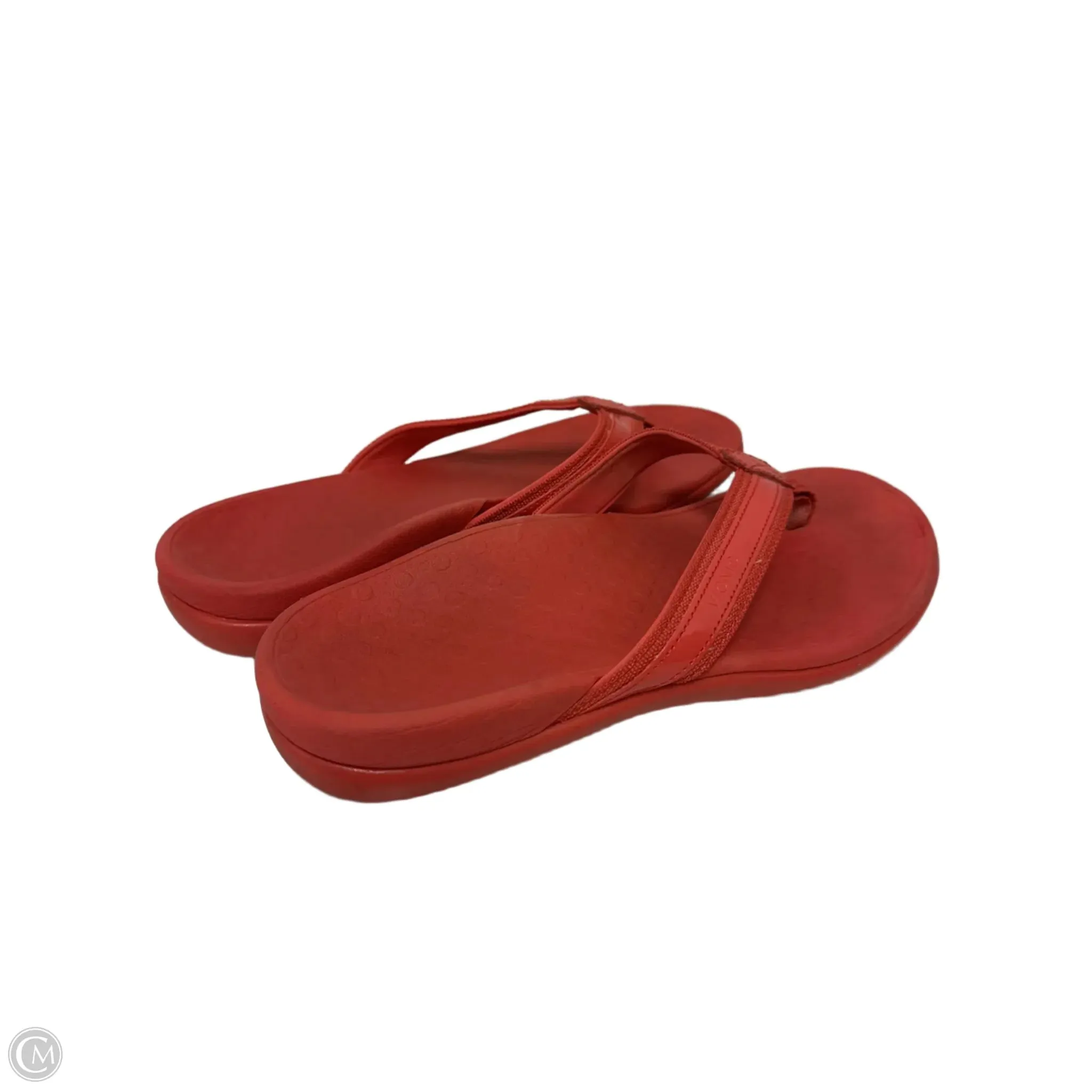 Sandals Flats By Vionic In Orange, Size: 8