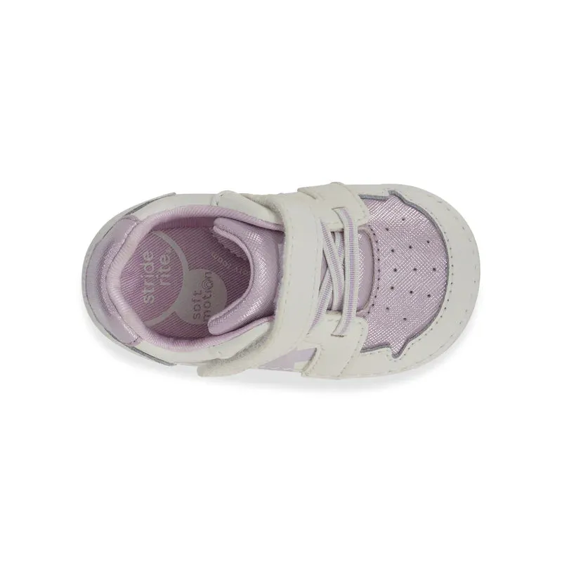 Stride Rite White Multi Waverly Soft Motion Baby Sneaker