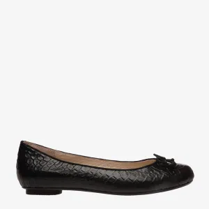 Tina Black Snake Ballet Flat