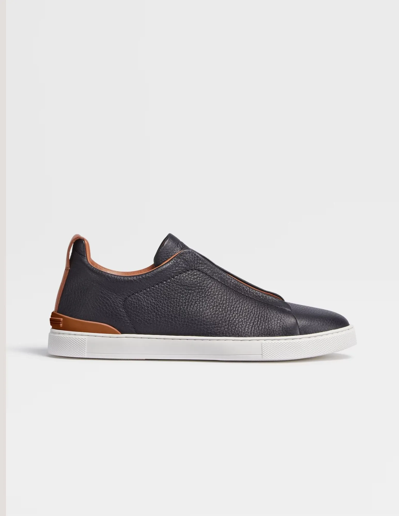 Triple Stitch Sneakers | Black Deerskin