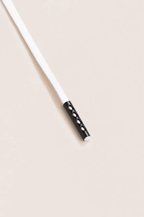 White | Flat Waxed Shoelaces