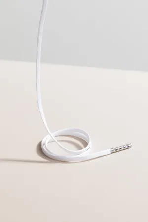 White | Flat Waxed Shoelaces