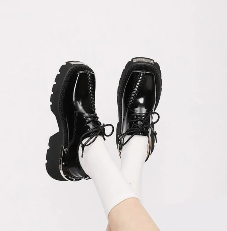 Women Retro Concise Mary Janes Platform British Style Shoes